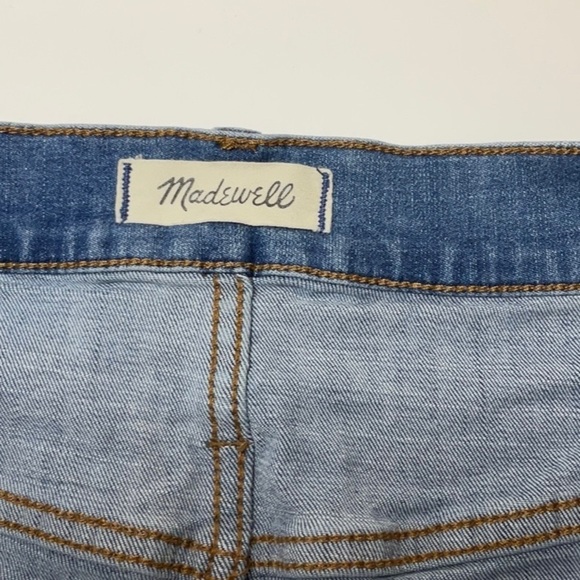 Madewell High Rise Button Front Fly Denim Shorts Raw Hem 35/20 - Picture 7 of 10